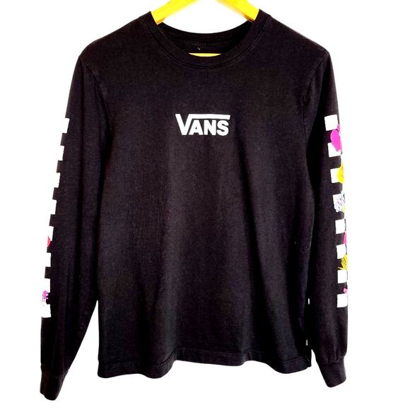 Vans Tops - Vans Women's Long Sleeve Graphic Tee Long Sleeve Dual Graphic T-Shirt Black Sm